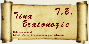 Tina Bratonožić vizit kartica